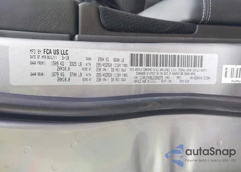 2018 Jeep Grand Cherokee Trackhawk 4X4 из США, поврежденный, VIN 1C4RJFN98JC359272